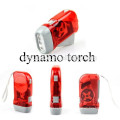 Presse à main dynamo 3 torche led / lampe flash rechargeable / manivelle